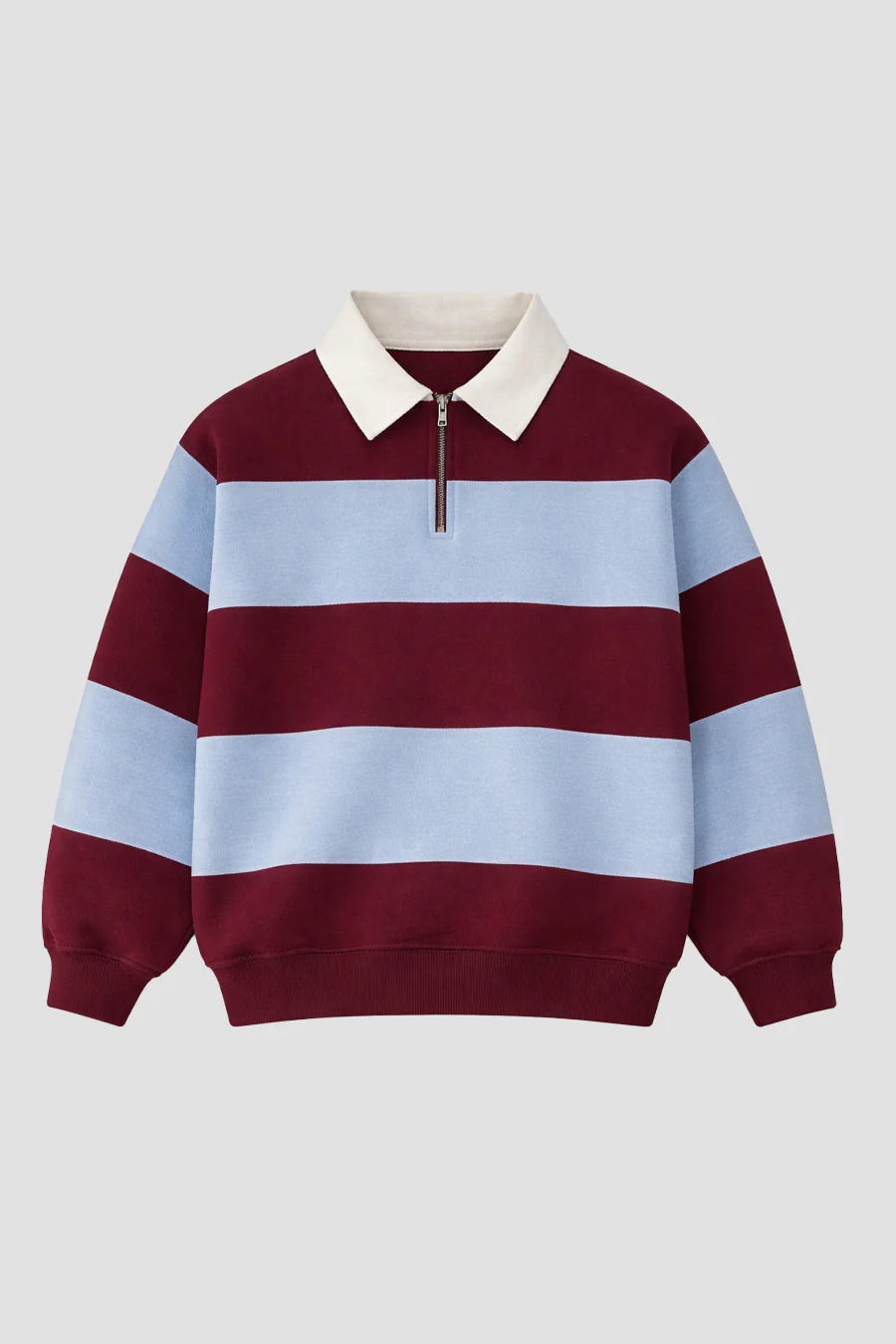 Rugby Zip Sweat Merlot\sky